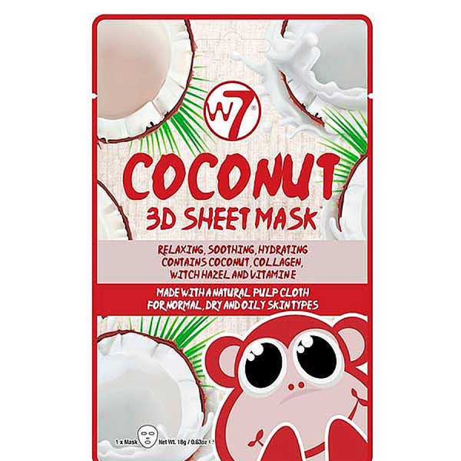 w7 W7 -Mascarilla De Papel 3D Coconut Mascarillas Faciales