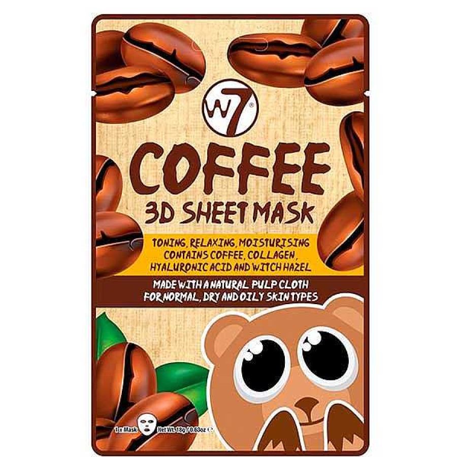 w7 W7 -Mascarilla De Papel 3D Coffee Mascarillas Faciales