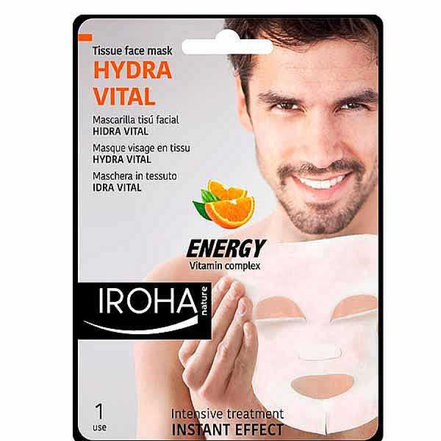 IROHA Nature Iroha Nature Mascarilla Facial De Papel Para Hombre Energy Vitamin Complex Mascarillas Faciales