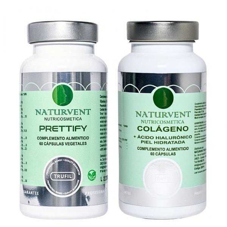 Naturvent Naturvent Pack Rejuvenecedor Antiarrugas. Prettify Y Col Geno Con Cido Hialur Nico +Vit. C Suplementos Nutricionales