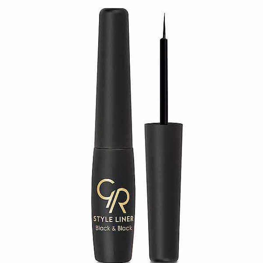 Golden Rose Golden Rose Perfilador De Ojos Style Liner Metallic Eyeliner Black Perfiladores De Ojos