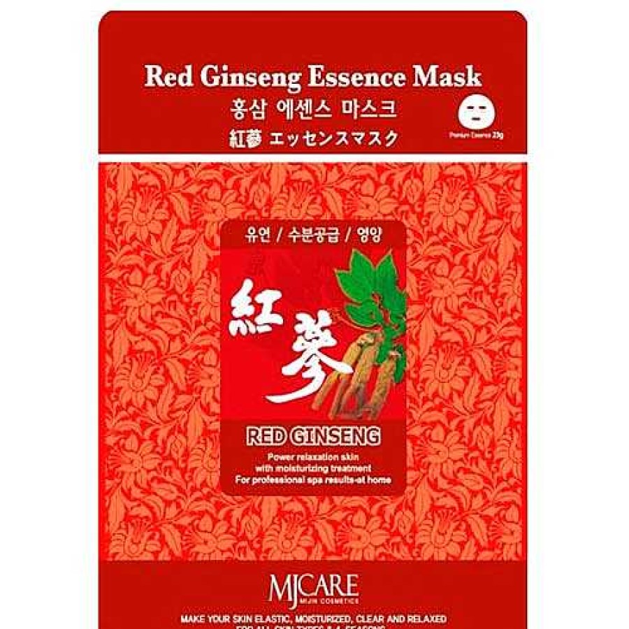 MJ Care Mj Care Mascarilla De Ginseng Rojo Mascarillas Faciales