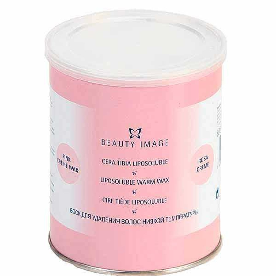 Beauty Image Beauty Image- Cera Tibia Cremosa Con Di Xido De Titanio Bote Pieles Sensibles Rosa 800G. Cera Tibia