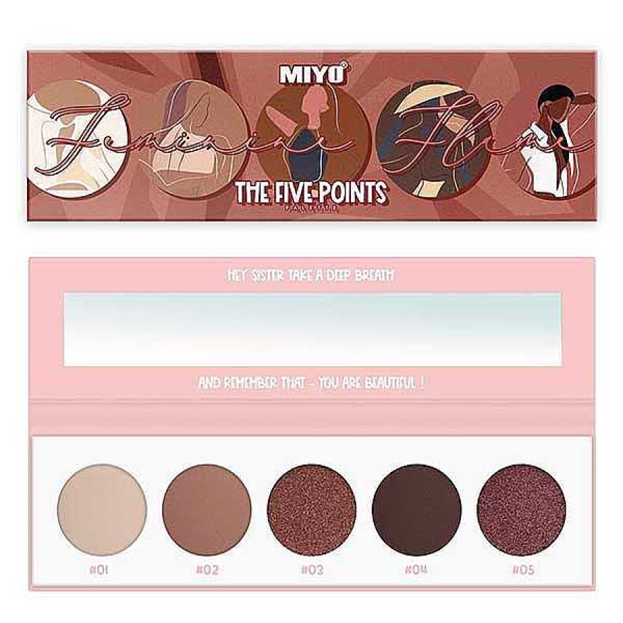 Miyo Miyo Paleta De 5 Sombras Five Points 11 Feminine Flame Paletas / Sombras De Ojos