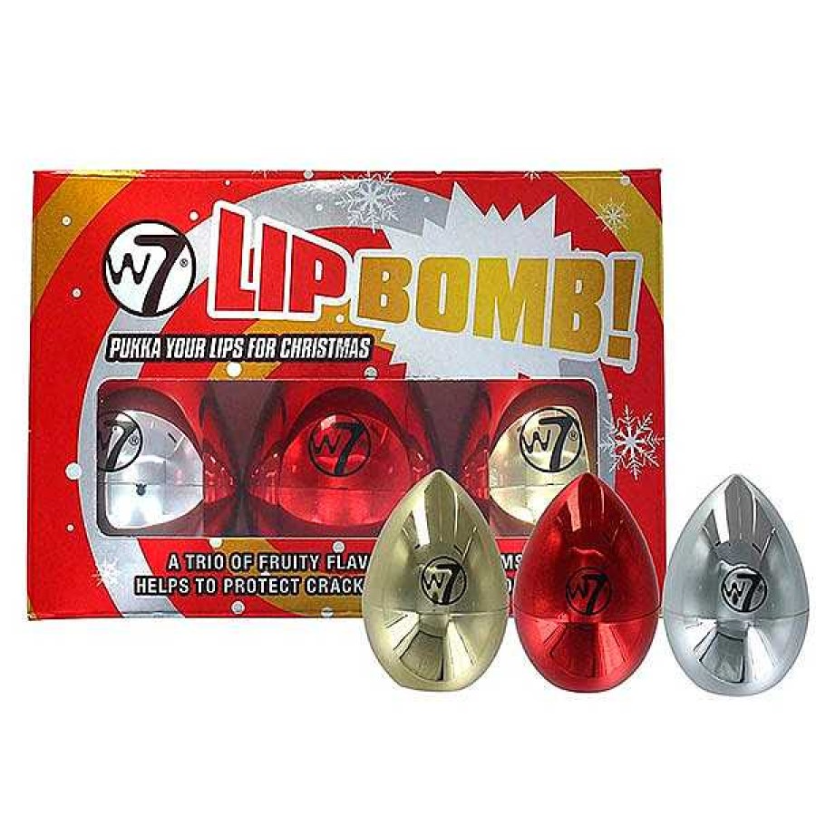 w7 W7 Pack B Lsamo De Labios Christmas Lip Bomb Trio B Lsamos Y Cuidado De Labios