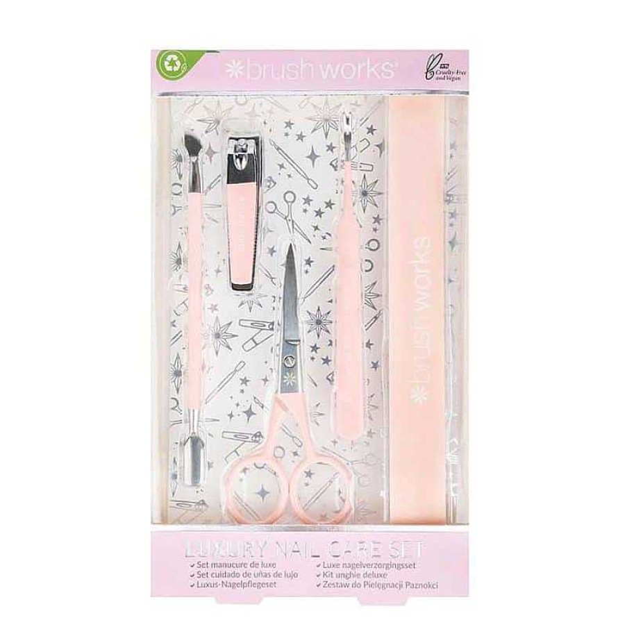 BrushWorks Brushworks Set Cuidado De U As Luxury Herramientas Manicura Y Pedicura