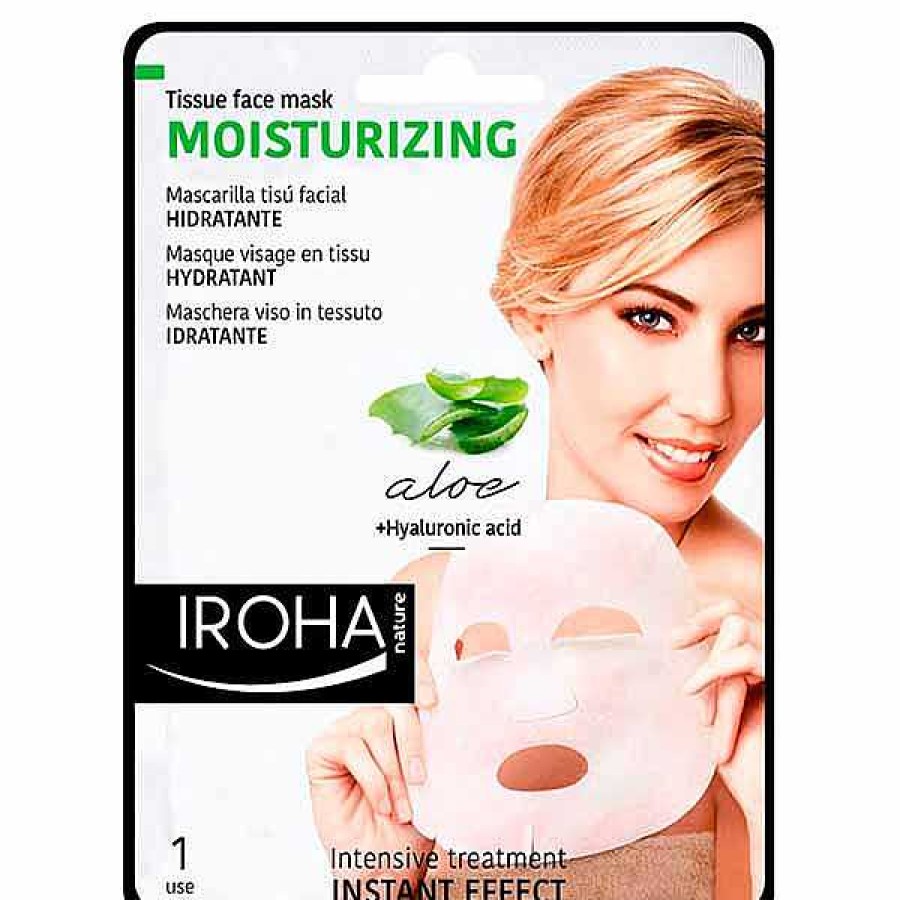 IROHA Nature Iroha Nature Mascarilla Facial Papel Hidratante Aloe Vera + Cido Hyalur Nico Mascarillas Faciales