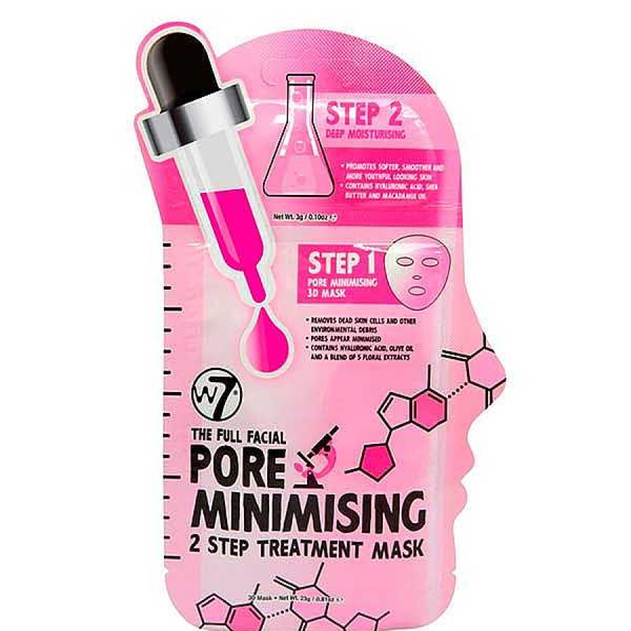 w7 W7 -Mascarilla De Tratamiento Facial Completo 2 Pasos Reducci N De Poros Pore Minimising Mascarillas Faciales