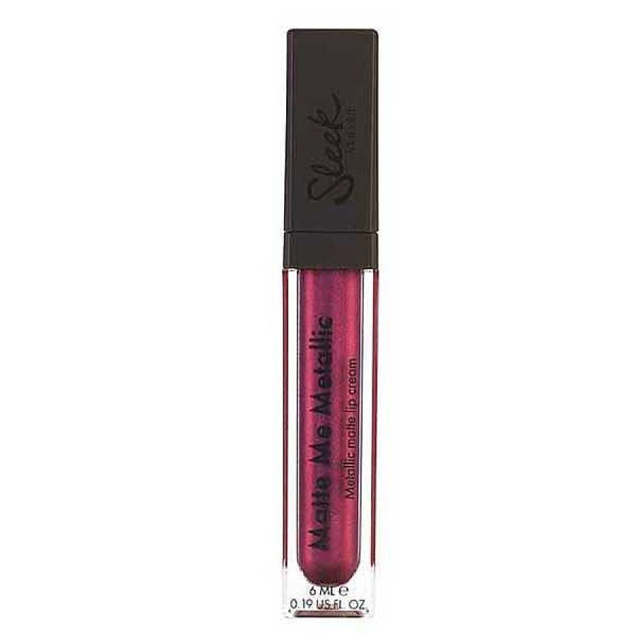 Sleek Sleek Labial L Quido Matte Me Metallic Platinised Plum Barras De Labios