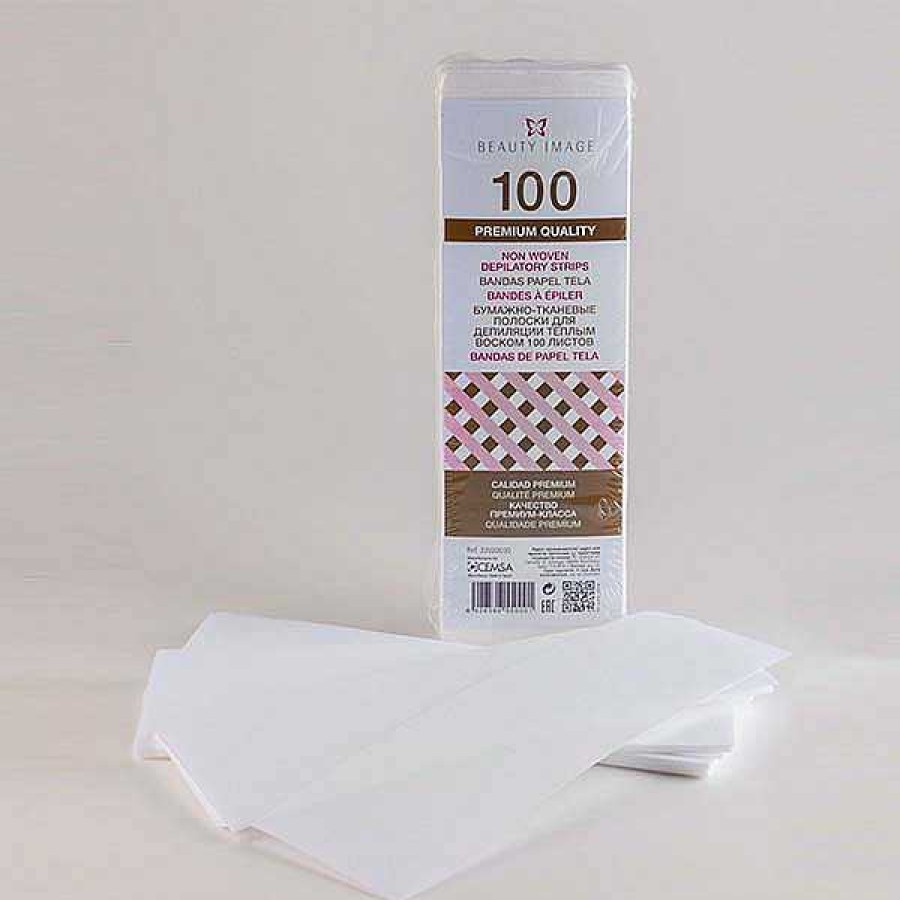 Beauty Image Beauty Image- Papel Tela 100 Uds. (Calidad Premium) Cera Tibia