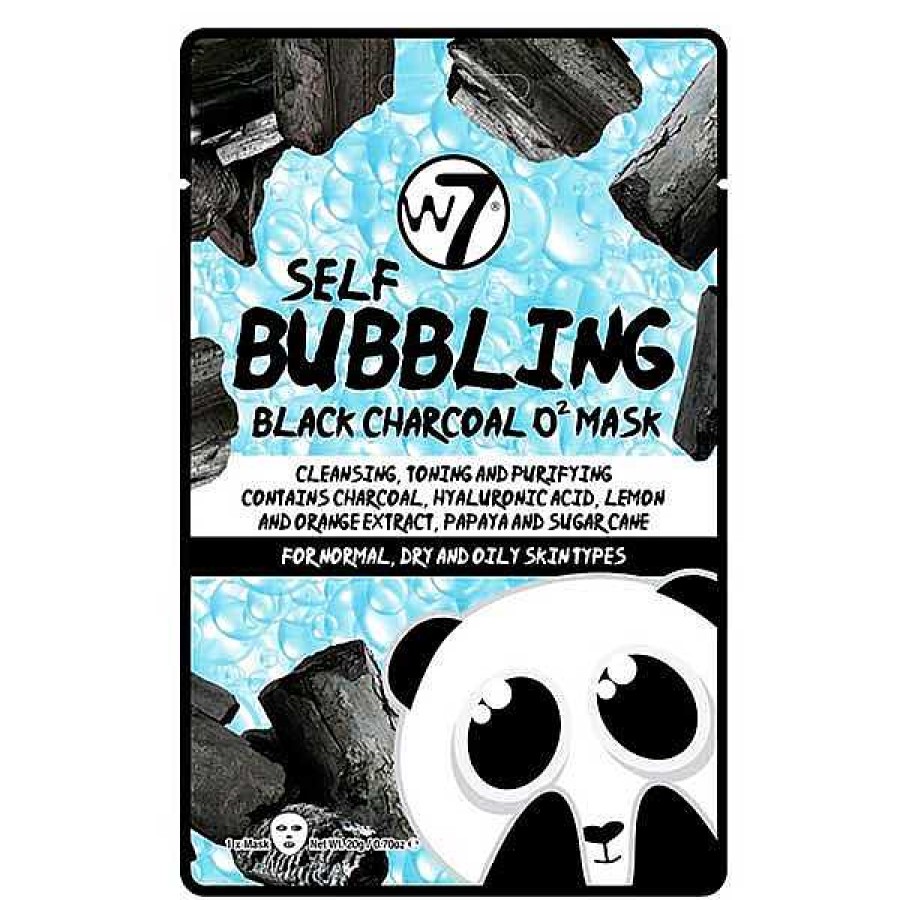 w7 W7 -Mascarilla De Papel De Carb N Negro O2 Self Bubbling Mascarillas Faciales