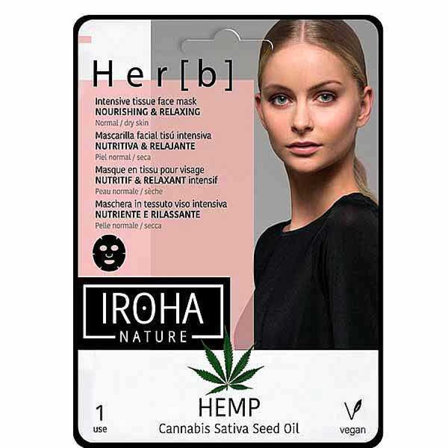 IROHA Nature Iroha Nature Mascarilla Facial Hemp Nutritiva & Relajante. Mascarillas Faciales