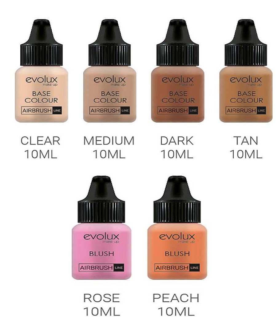 Evolux Evolux Airbrush Kit Color Base+Colorete Maquillaje Base Silicona