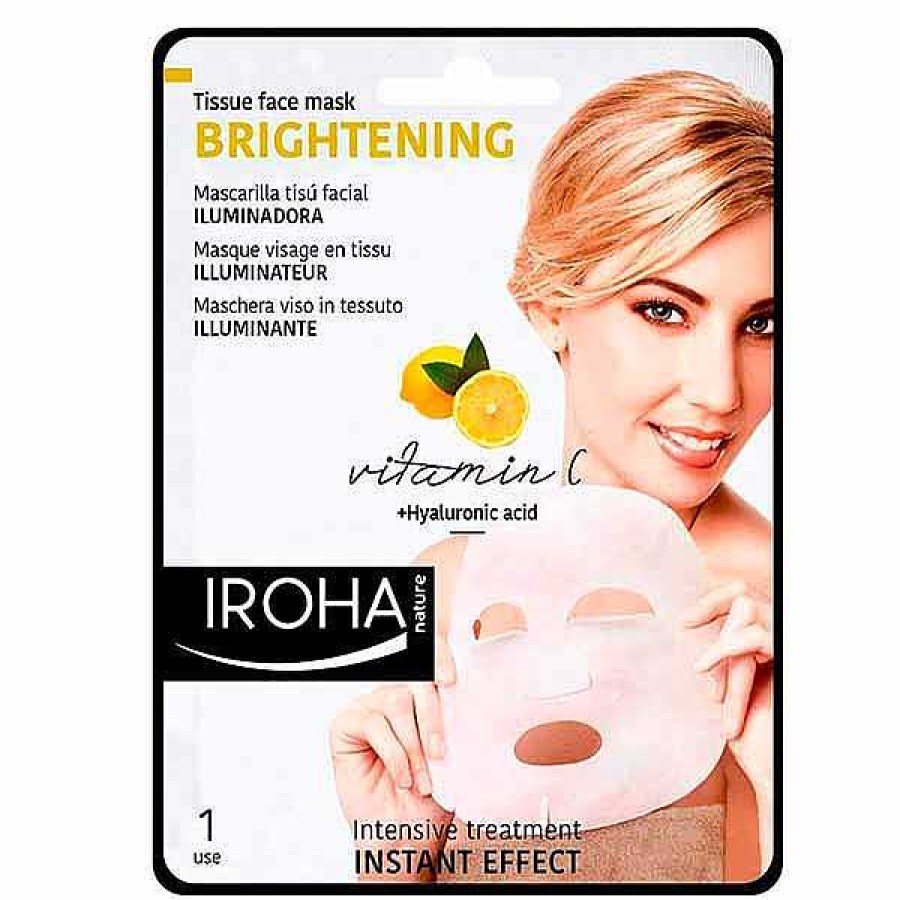 IROHA Nature Iroha Nature Mascarilla Facial De Papel Iluminadora Con Vitamina C Mascarillas Faciales