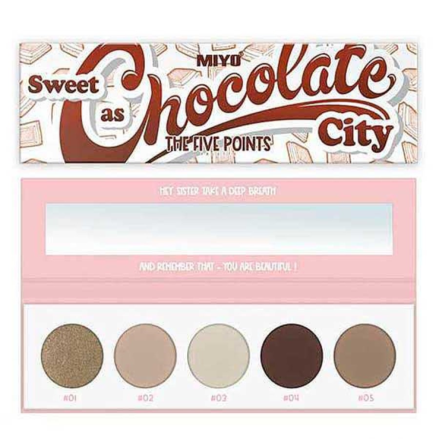 Miyo Miyo Paleta De 5 Sombras Five Points 22 Chocolate City Paletas / Sombras De Ojos