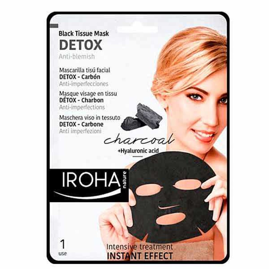 IROHA Nature Iroha Nature Mascarilla Facial De Papel Detox Carb N Mascarillas Faciales